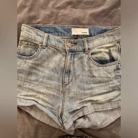 Garage High Waisted Jean Shorts - Picture 1 of 3